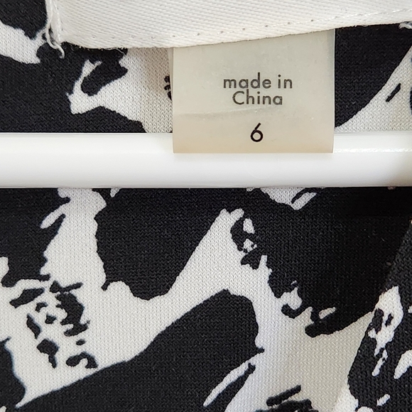 Calvin klein Black & White Bodycon fauxwrap Dress Size 6 careerwear care… - Picture 9 of 11